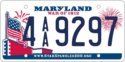 MD license plate 4AA9297