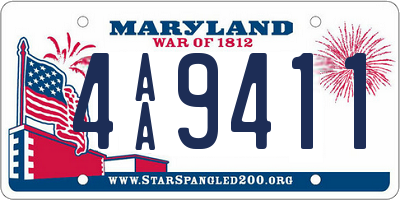 MD license plate 4AA9411