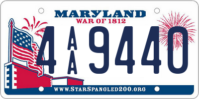 MD license plate 4AA9440