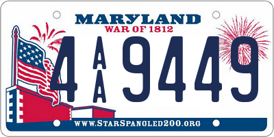 MD license plate 4AA9449