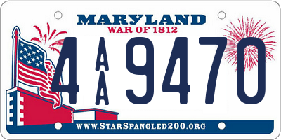 MD license plate 4AA9470