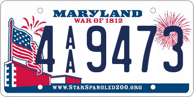 MD license plate 4AA9473