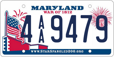 MD license plate 4AA9479