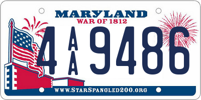 MD license plate 4AA9486