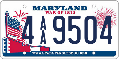 MD license plate 4AA9504