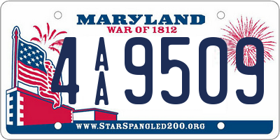 MD license plate 4AA9509