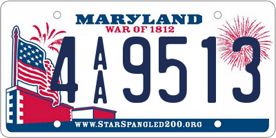 MD license plate 4AA9513