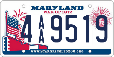 MD license plate 4AA9519