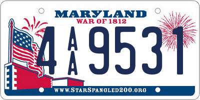 MD license plate 4AA9531