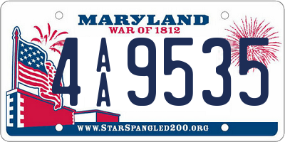 MD license plate 4AA9535