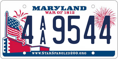 MD license plate 4AA9544