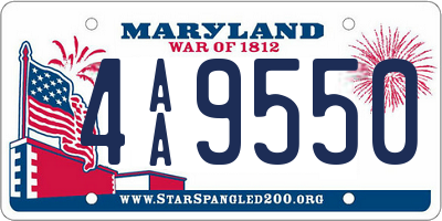 MD license plate 4AA9550