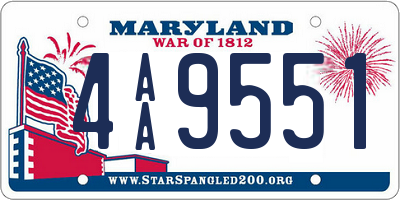 MD license plate 4AA9551