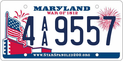 MD license plate 4AA9557