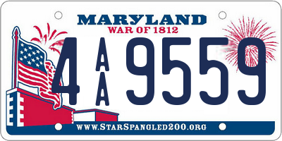 MD license plate 4AA9559