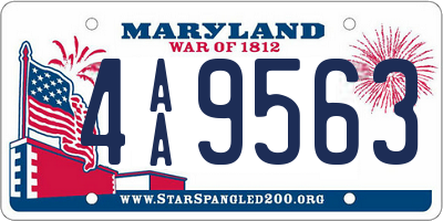 MD license plate 4AA9563
