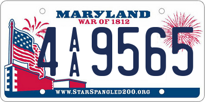 MD license plate 4AA9565