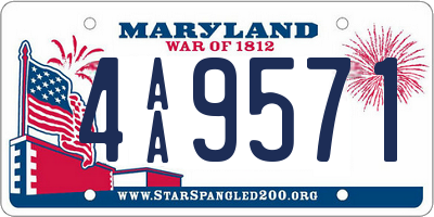 MD license plate 4AA9571