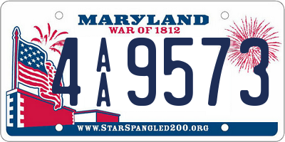 MD license plate 4AA9573