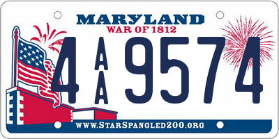 MD license plate 4AA9574