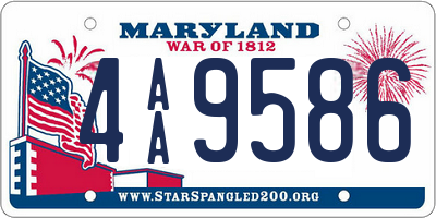 MD license plate 4AA9586