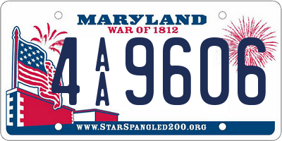 MD license plate 4AA9606