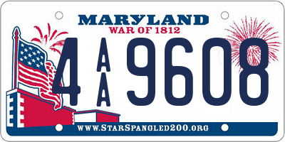 MD license plate 4AA9608