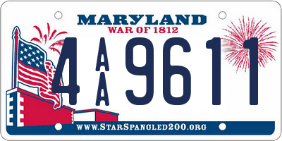 MD license plate 4AA9611