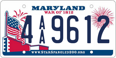 MD license plate 4AA9612