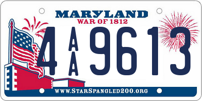 MD license plate 4AA9613