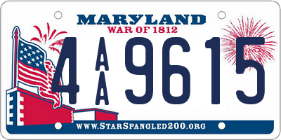 MD license plate 4AA9615