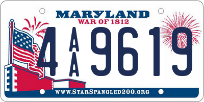 MD license plate 4AA9619