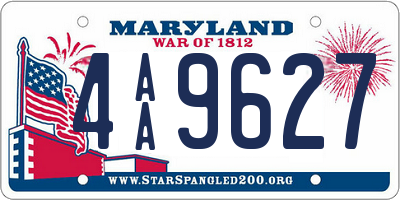 MD license plate 4AA9627