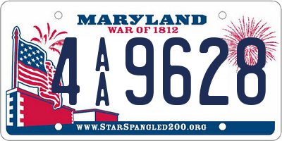 MD license plate 4AA9628