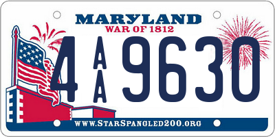 MD license plate 4AA9630