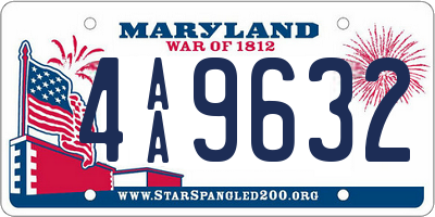 MD license plate 4AA9632