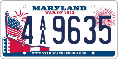 MD license plate 4AA9635