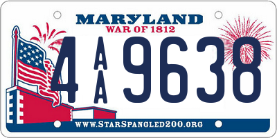 MD license plate 4AA9638