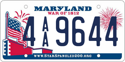 MD license plate 4AA9644