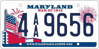 MD license plate 4AA9656