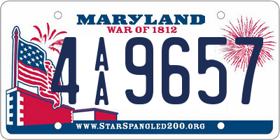 MD license plate 4AA9657