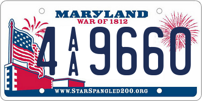 MD license plate 4AA9660