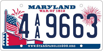 MD license plate 4AA9663