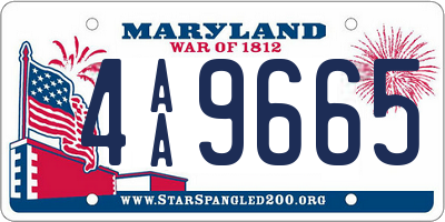 MD license plate 4AA9665