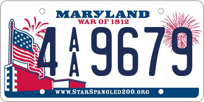 MD license plate 4AA9679