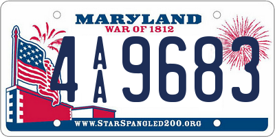 MD license plate 4AA9683