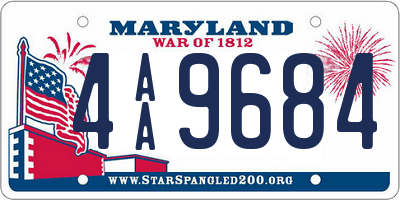 MD license plate 4AA9684