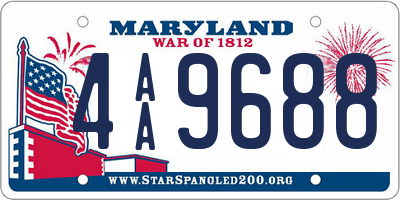 MD license plate 4AA9688