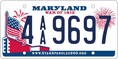 MD license plate 4AA9697