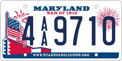 MD license plate 4AA9710